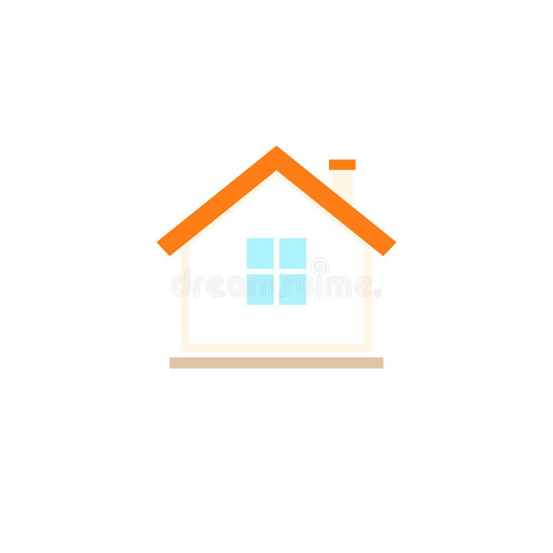 House simple icon stock illustration