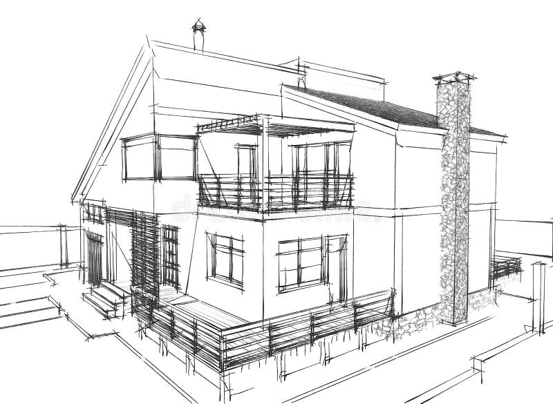 House sketch royalty free illustration