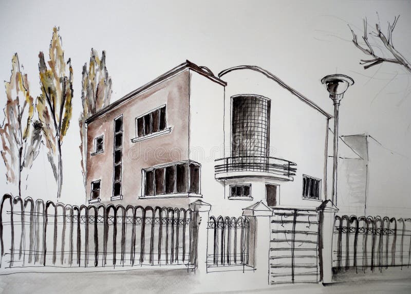 a house sketch a house sketch