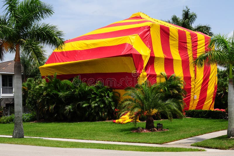 House tented for fumigation stock images