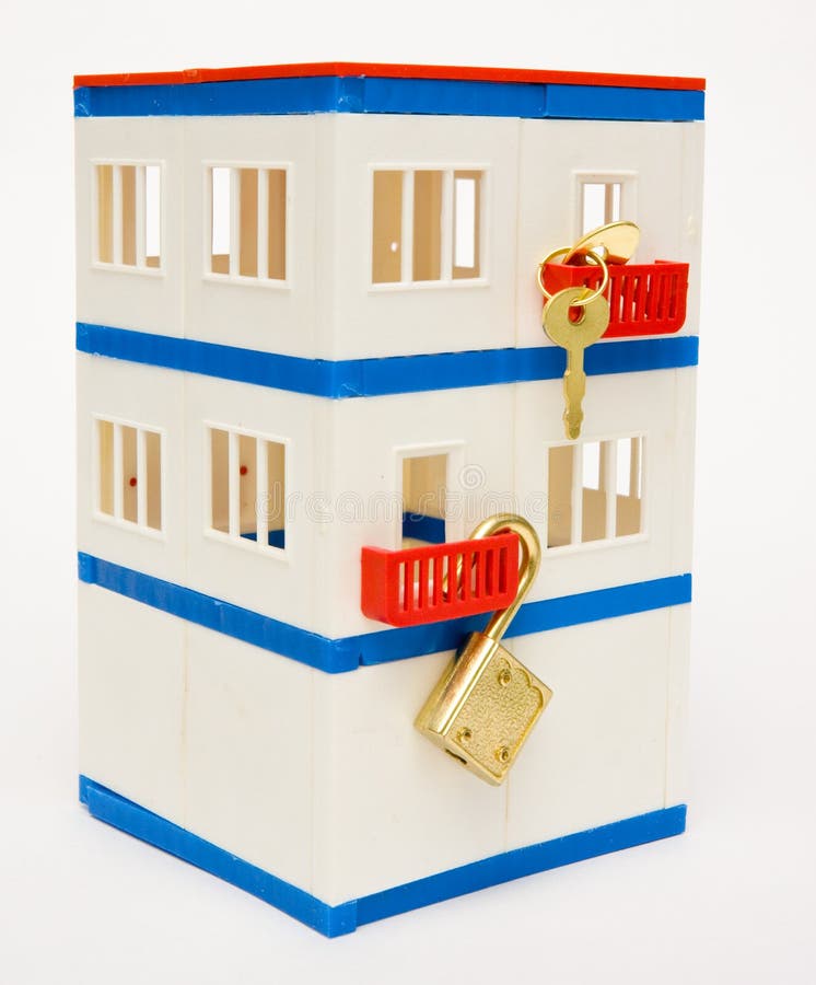 House With A Toy Lock And Key Stock Photo Image of background, sale