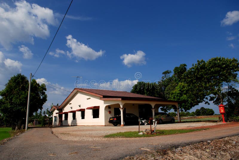 House, trees, countryside