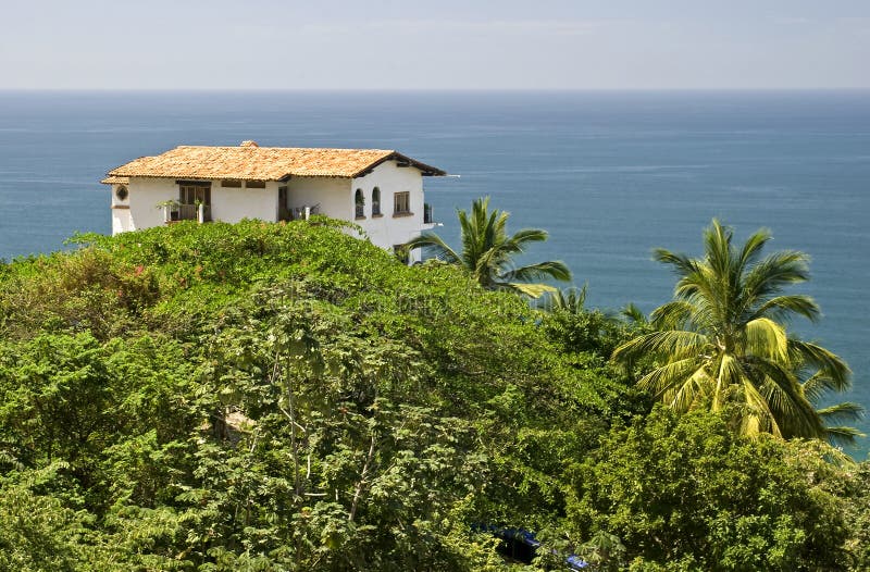 House in the tropics with ocean view