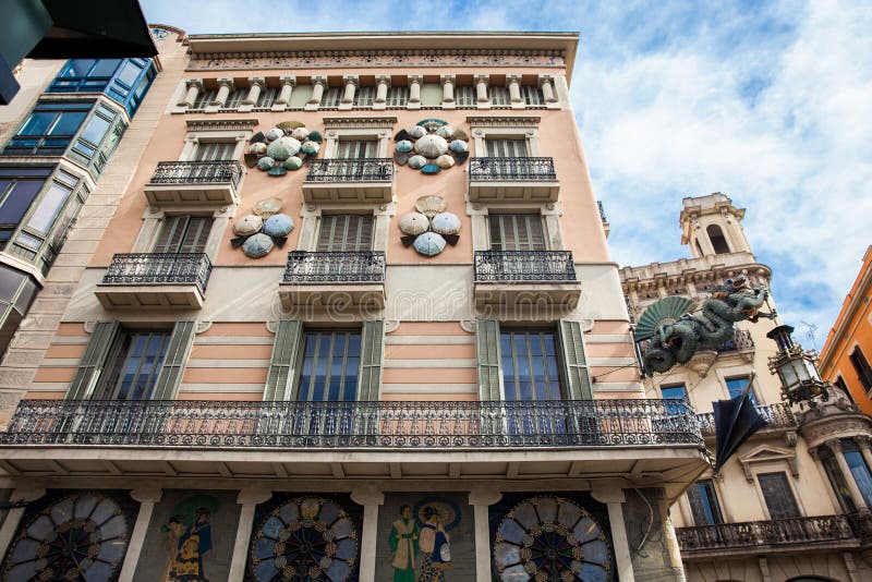 House of Umbrellas Casa Bruno Cuadros La Rambla in Barcelona Spain ...