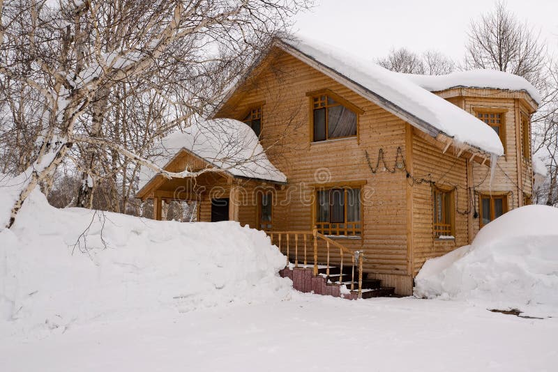 House under snow