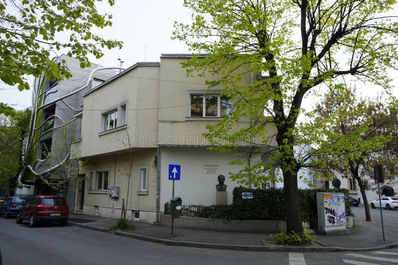 The House of the University Professor Victor Papacostea, Bucharest City, Romania - 14 April 2023 stock image The House of the University Professor Victor Papacostea, Bucharest City, Romania - 14 April 2023 stock image