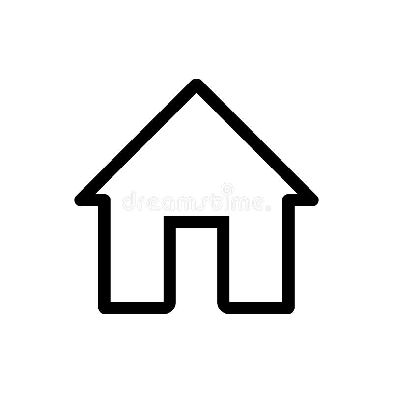 Download House Vector Icon. Black And White Home Illustration ...