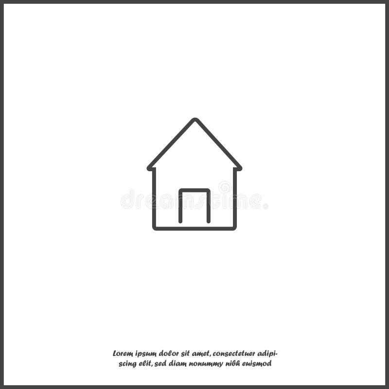 Download House Vector Icon. Home Symbol With Shadow On White ...