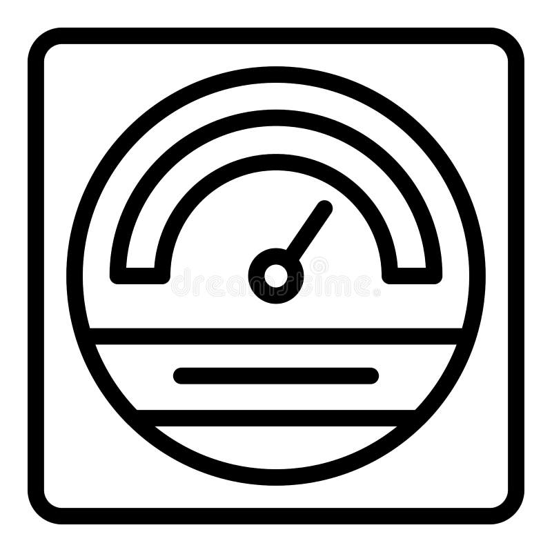 House voltage regulator icon, outline style royalty free illustration