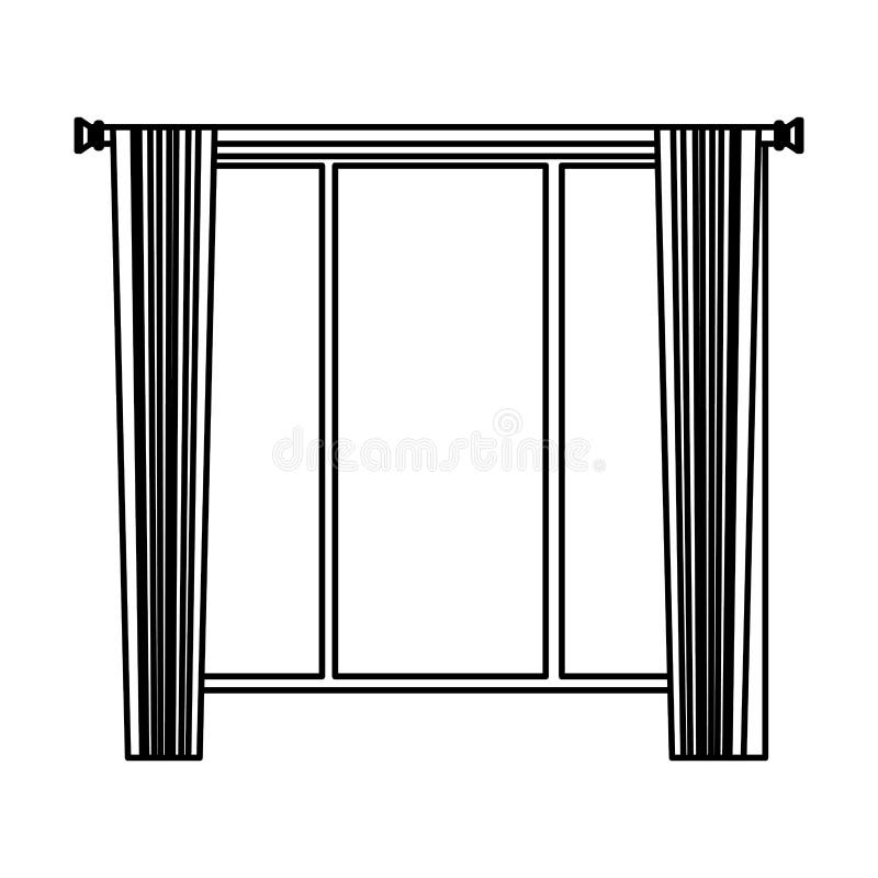 House Window with Curtains Cartoon in Black and White Stock Vector - Illustration of cartoon, life: 152946380 House Window with Curtains Cartoon in Black and White Stock Vector - Illustration of cartoon, life: 152946380