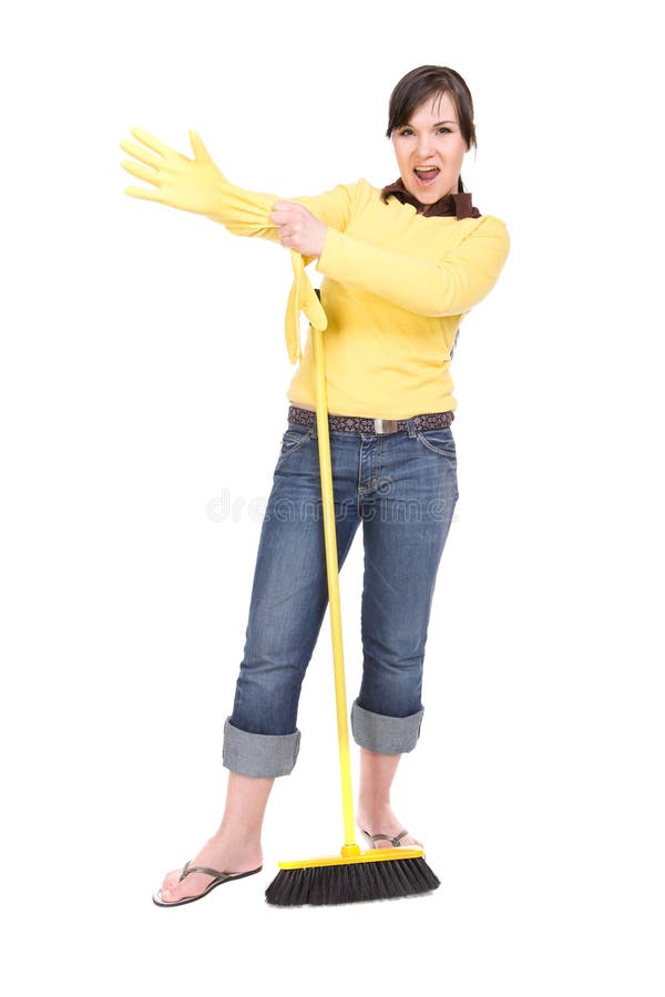 House work stock image. Image of female, interior, beautiful - 9374505