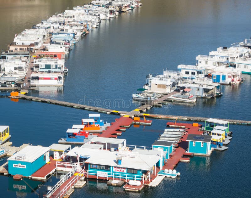 Houseboats, Lake Kaweah in California