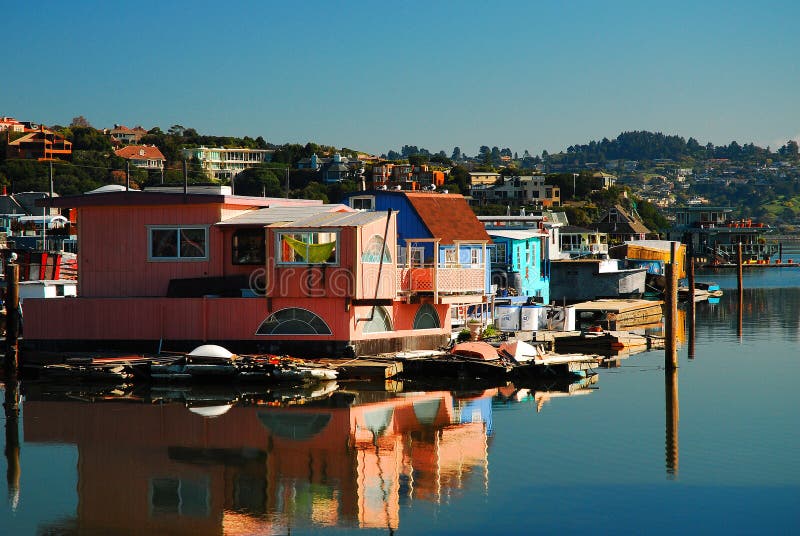 Houseboats on the San Francisco Bay in Sausalito Editorial Photography Image of exterior