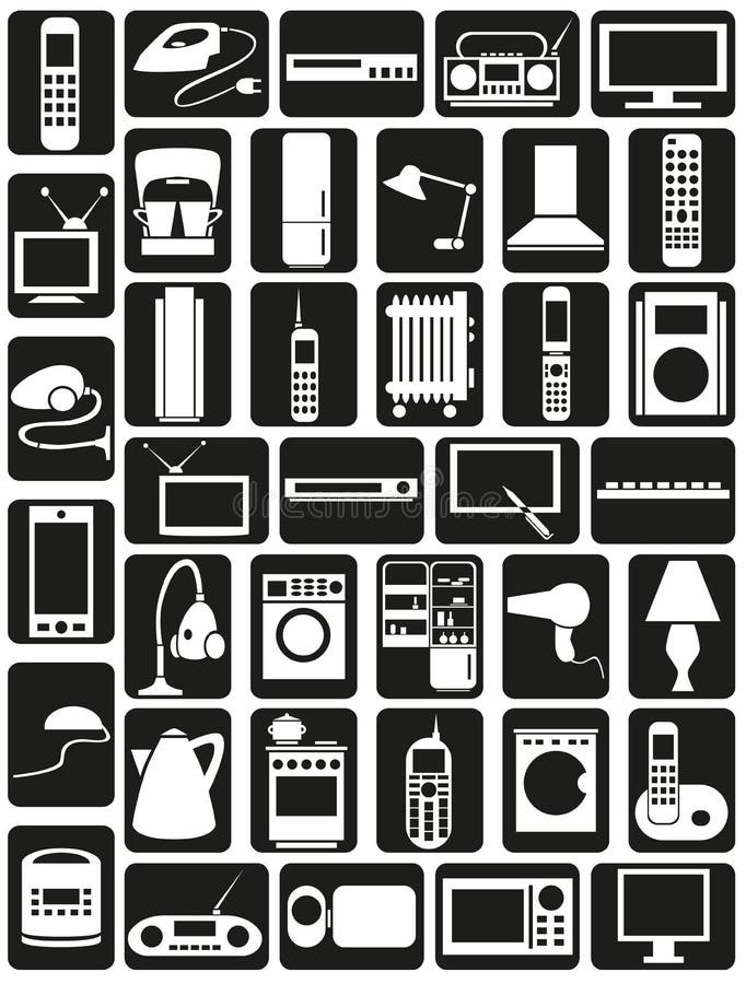 https://thumbs.dreamstime.com/b/household-appliances-icons-preview-white-black-rectangles-topic-41060118.jpg