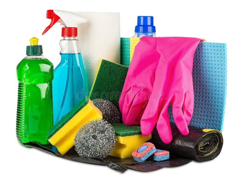 Household cleaners stock photo. Image of clean, plastic 65687128