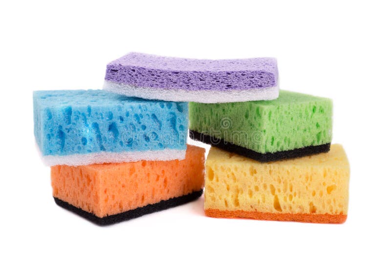 Household Cleaning Sponges Isolate Stock Photo Image of dish, foam