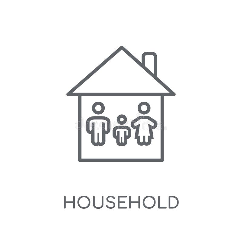 Household linear icon. Modern outline Household logo concept on vector illustration