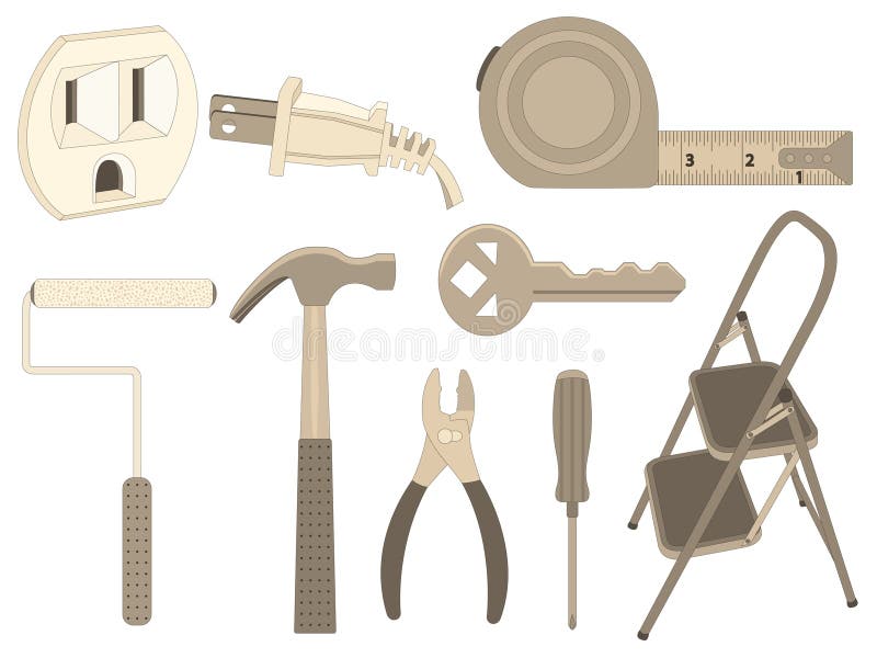 Household Tools vector illustration