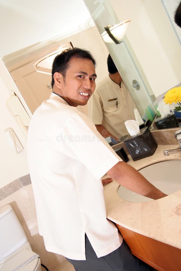 Housekeeping Cleaning Bath Room Stock Photo Image of room 5310370