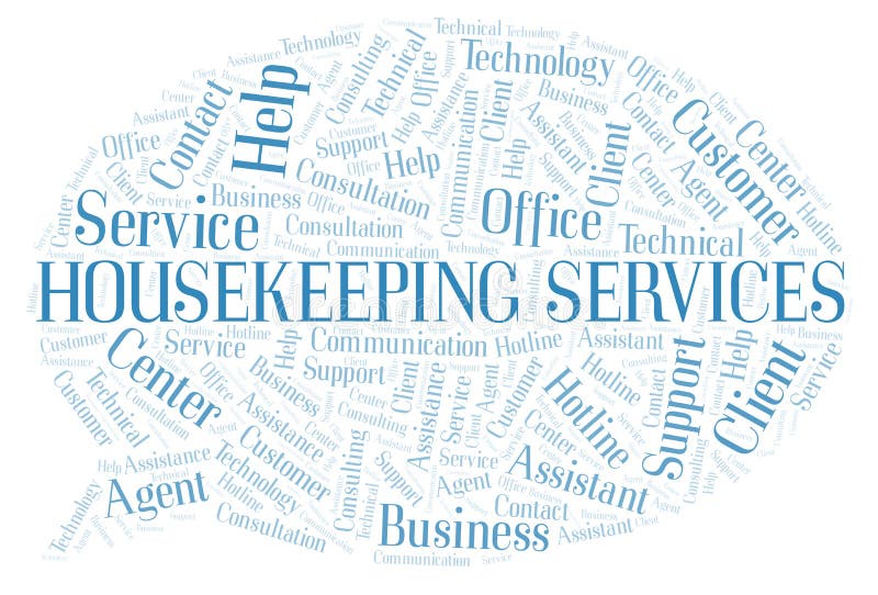 Housekeeping Word Cloud Sphere Concept Stock Illustration