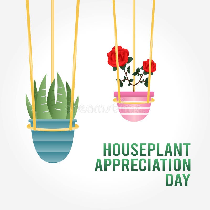 Houseplant Appreciation Day Vector Illustration Stock Vector