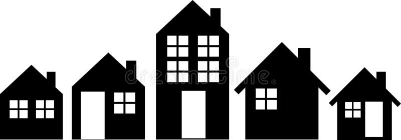 Residential houses stock illustration. Illustration of community - 245554