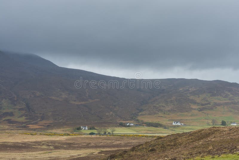 Houses Broadford stock image. Image of mountain, highland 60473913