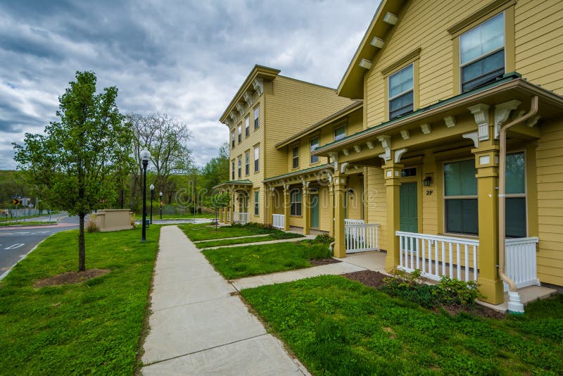 Houses at Brookside Estates, in New Haven, Connecticut Stock Photo