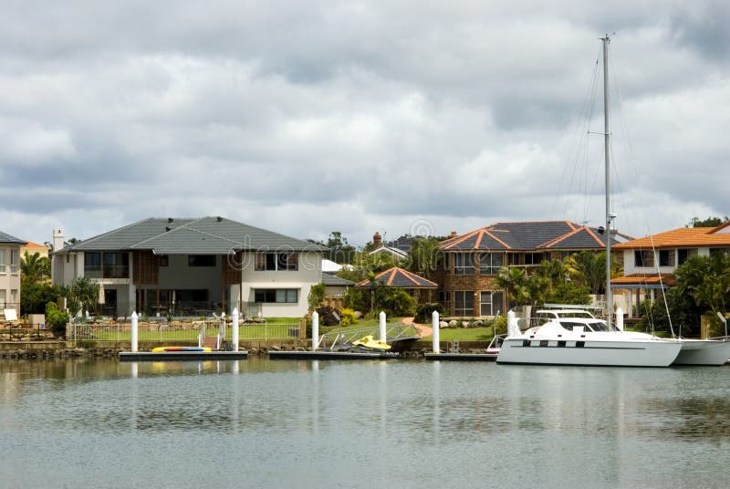 Canal Estate and Boat Harbour RiverLinks Estate Next To Coomera River