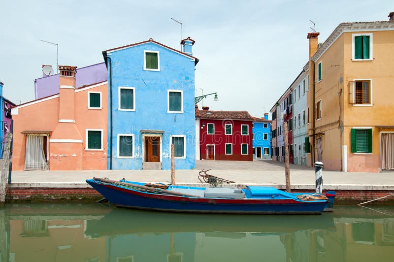 Houses and canals of Burano