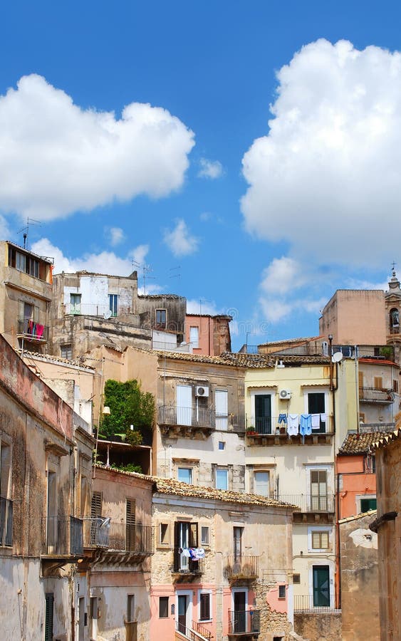 De típico calles en, Sicilia.