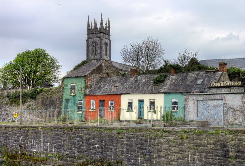 Irish Houses in Cobh, County Cork, Ireland. Stock Image Image of