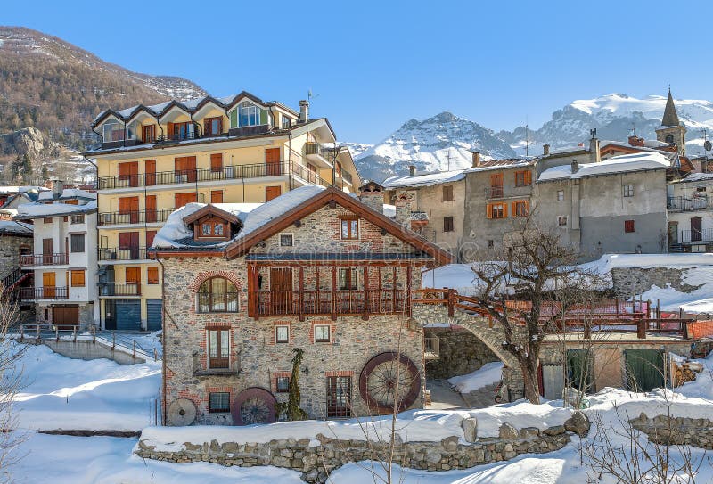 Typical houses in alpine resort of Limone Piemonte in Piedmont, Northern Italy. Typical houses in alpine resort of Limone Piemonte in Piedmont, Northern Italy.