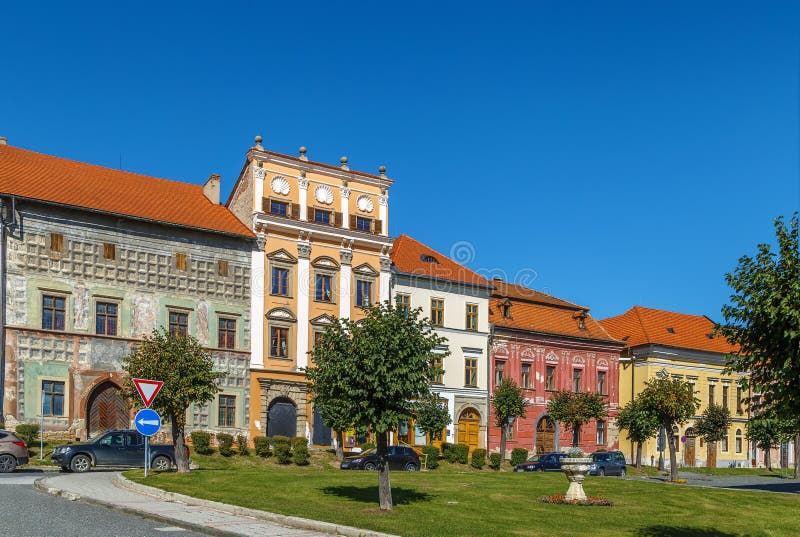 Domy na hlavním náměstí, Levoča, Slovensko