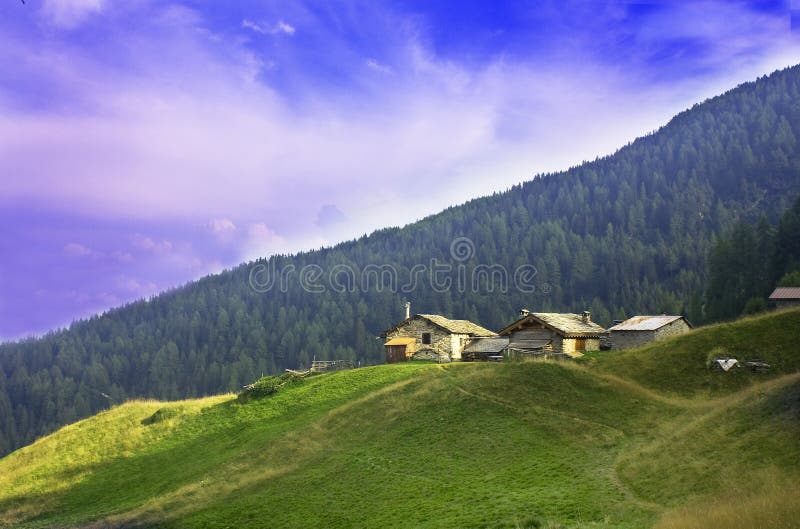 Houses in the mountains