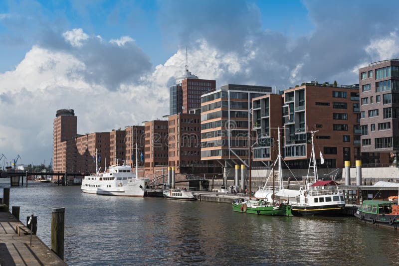 Houses in the New Hamburg District HafenCity Editorial Stock Photo