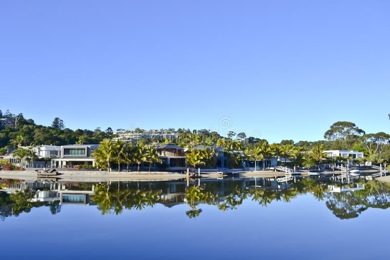 Houses on the Noosa River, Noosa Sunshine Coast, Queensland, Australia