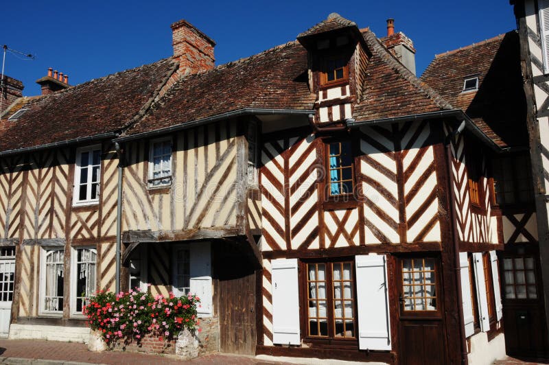 Houses in Normandy stock photo. Image of timber, france 15556218
