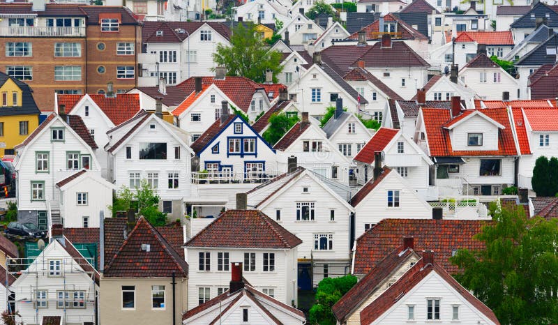 Houses. Norway, Stavanger royalty free stock images