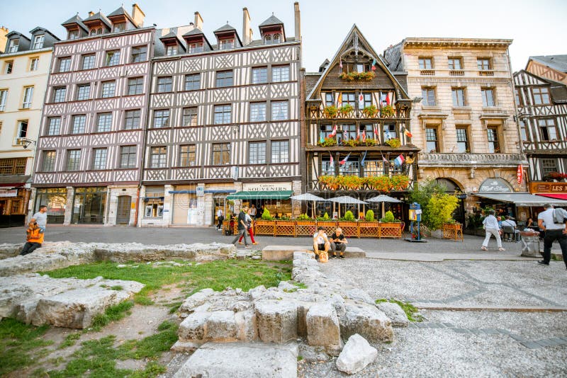 Houses in Rouen city, France royalty free stock photo Houses in Rouen city, France royalty free stock photo
