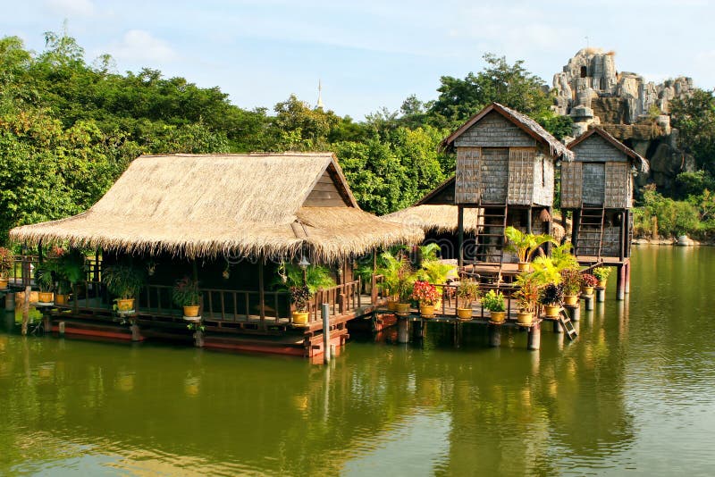 Houses on stilts, Cambodia