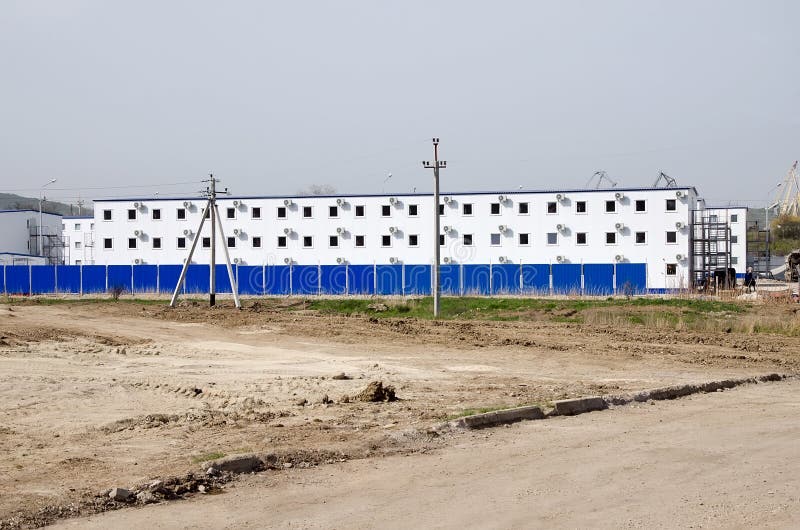 Housing for the Builders of the Bridge Kerch Stock Image Image of