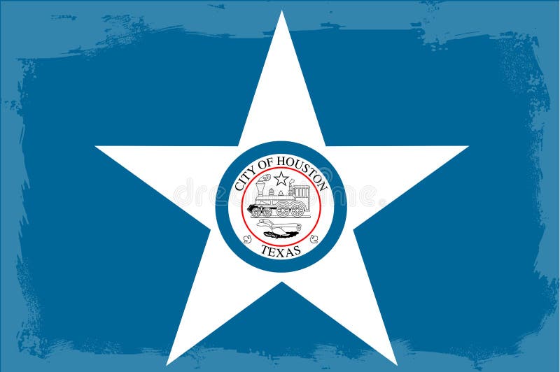 Houston City Flag illustrazione vettoriale Houston City Flag illustrazione vettoriale