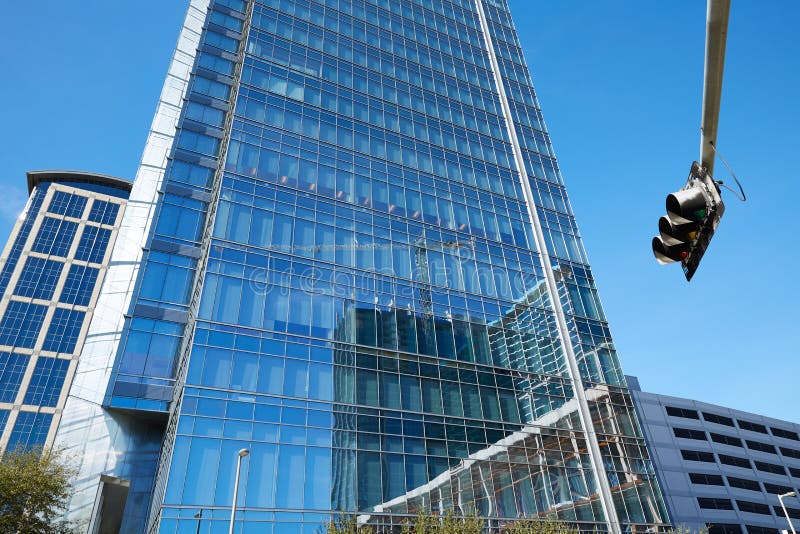 Houston Downtown Skyscrapers Glass Buildings Stock Photo Image of
