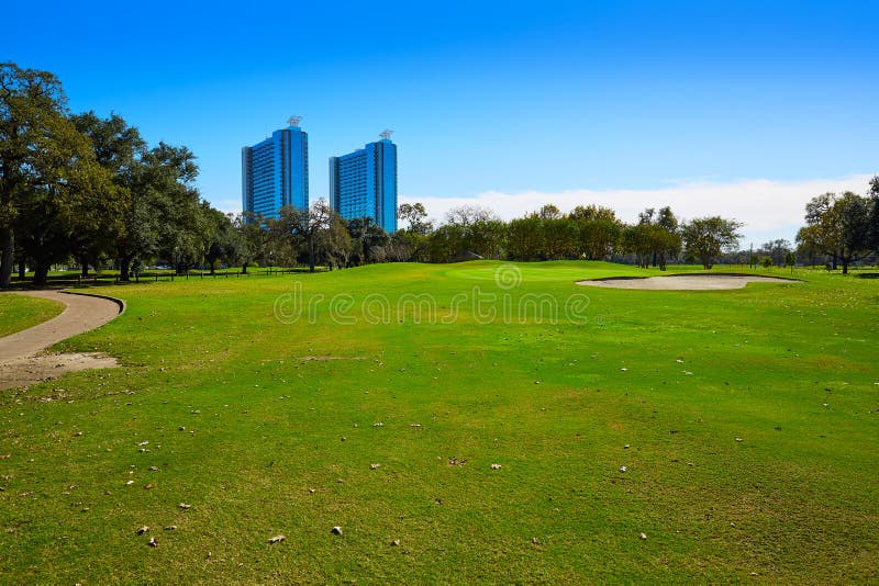 Houston golf course in Hermann park conservancy at Texas. Houston golf course in Hermann park conservancy at Texas