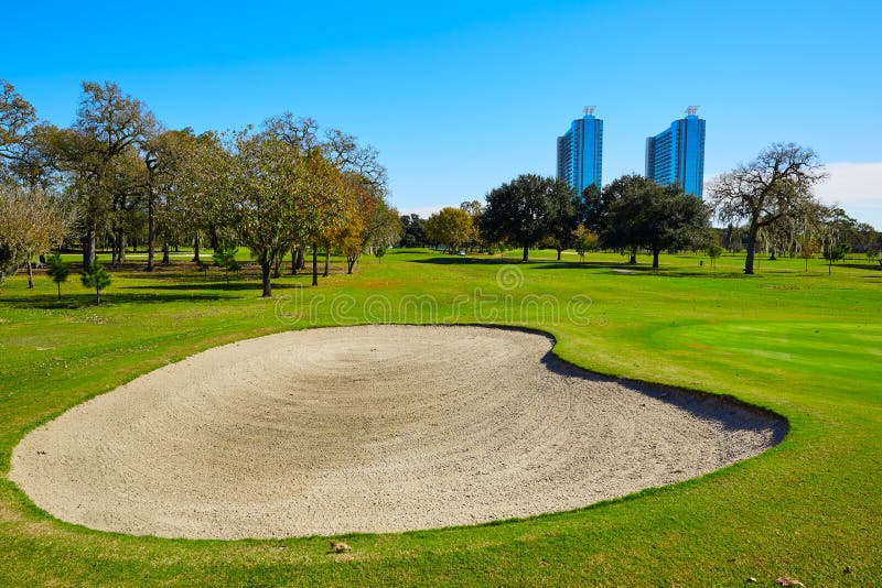 Houston golf course in Hermann park conservancy at Texas. Houston golf course in Hermann park conservancy at Texas