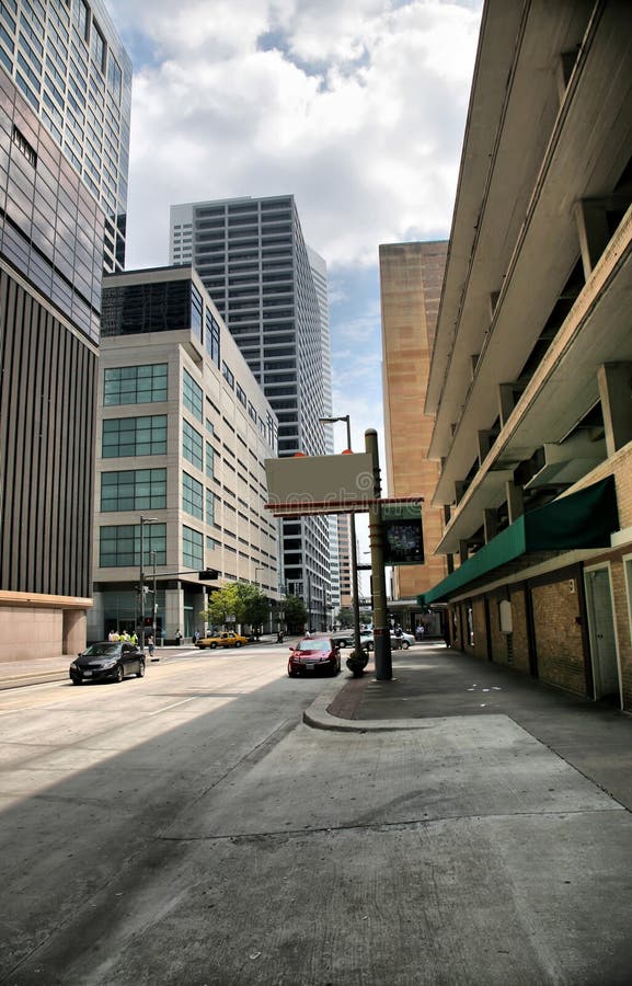 Houston-Stadt-Straße stockfoto Houston-Stadt-Straße stockfoto