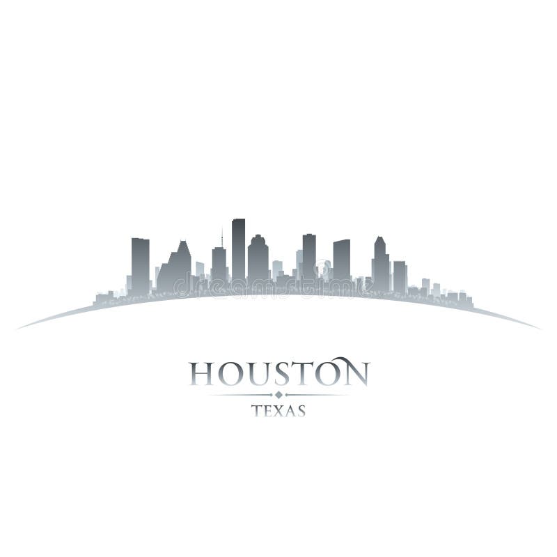 Houston Texas Skyline City Silhouette Stock Vector - Illustration of ...