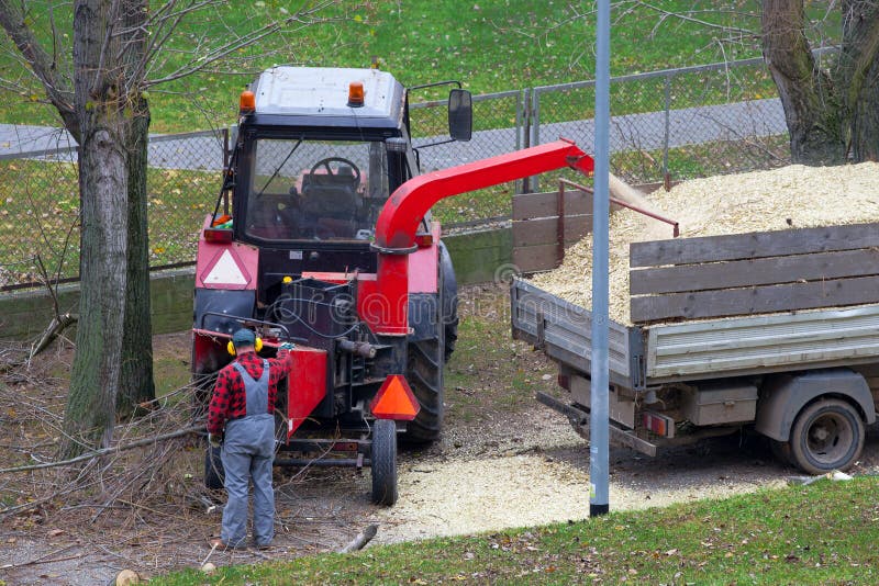 Houten chipper stock fotografie Houten chipper stock fotografie
