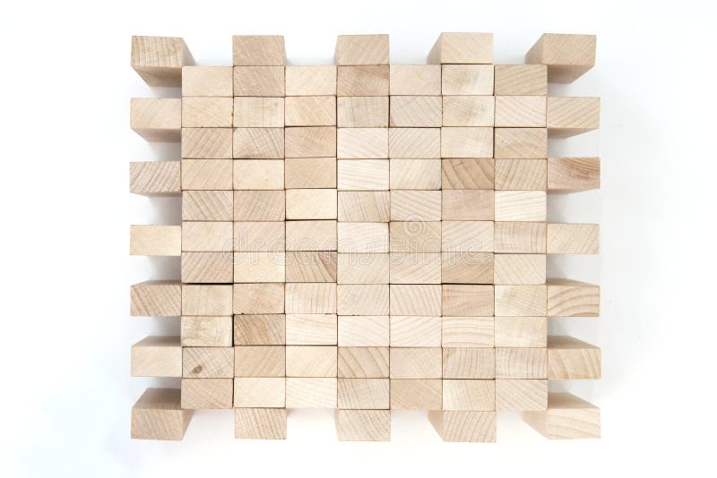 Houten die blokken op de witte achtergrond worden geïsoleerd stock afbeeldingen Houten die blokken op de witte achtergrond worden geïsoleerd stock afbeeldingen
